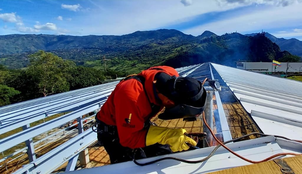 Soldadura en techo